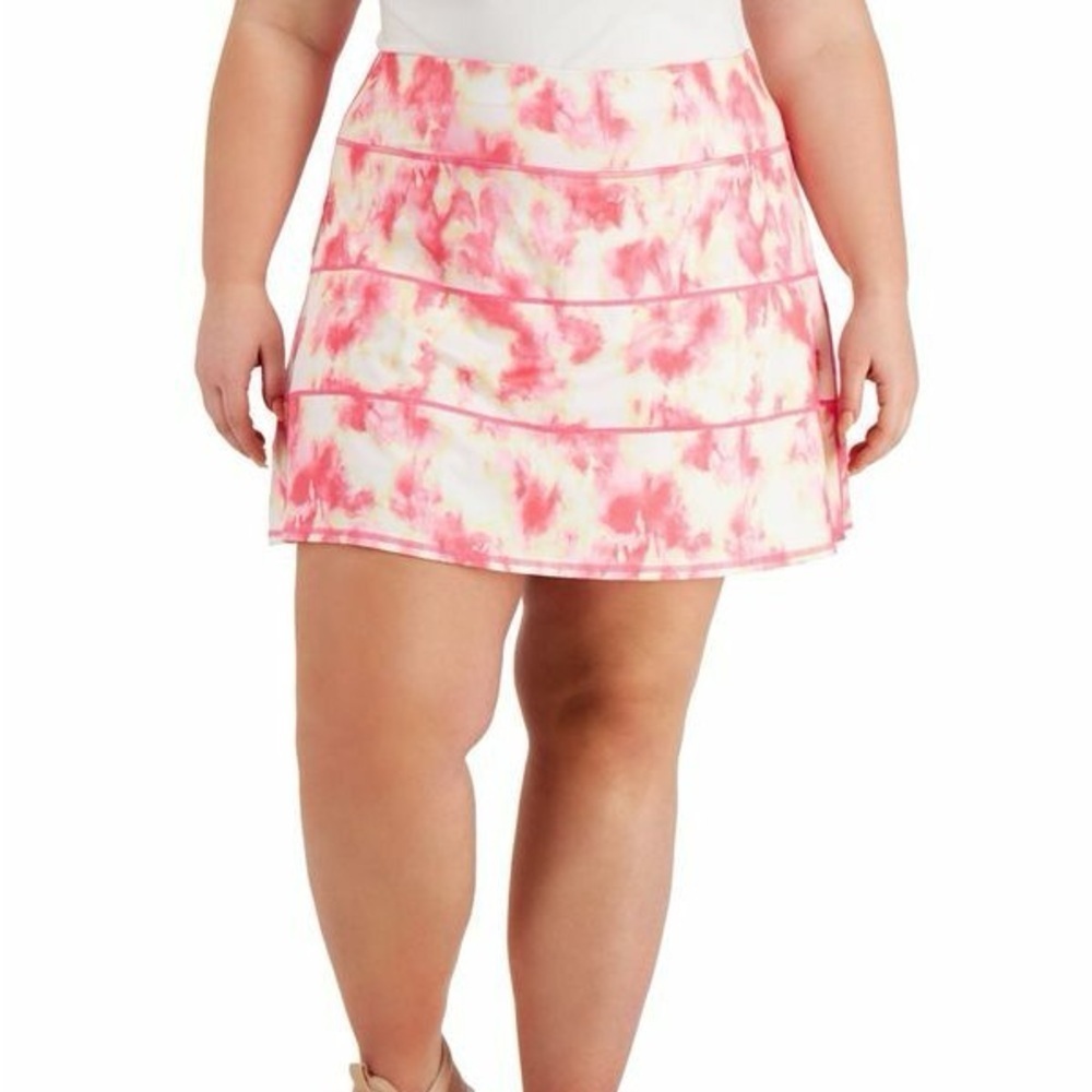 NEW! Ideology Women’s Tiered Quick Dry Tie-Dye Print Skort